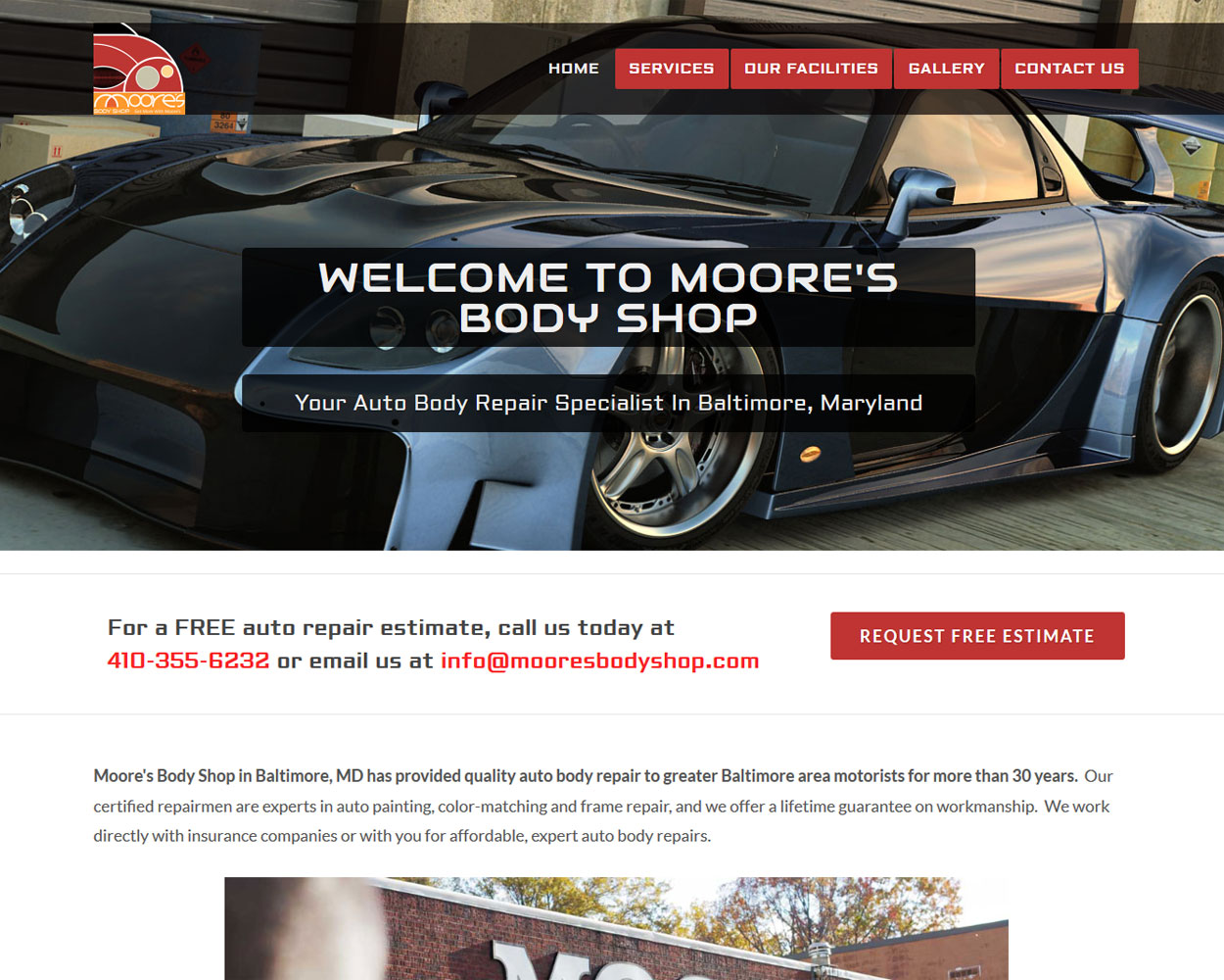 Auto Body Web Design